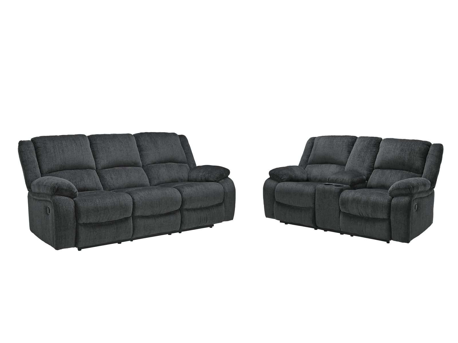 Draycoll Reclining Sofa and Loveseat (76504-SI)
