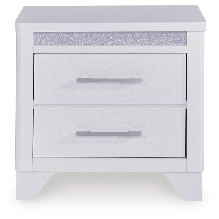 Jarlee Queen Upholstered Panel Bed, Dresser, Mirror, Chest and 2 Nightstands (PCB392-SI) - Image 8