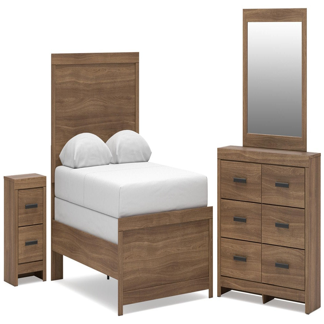 Broachmyn Queen Panel Bed, Dresser, Mirror and Nightstand (PCB1116-SI)