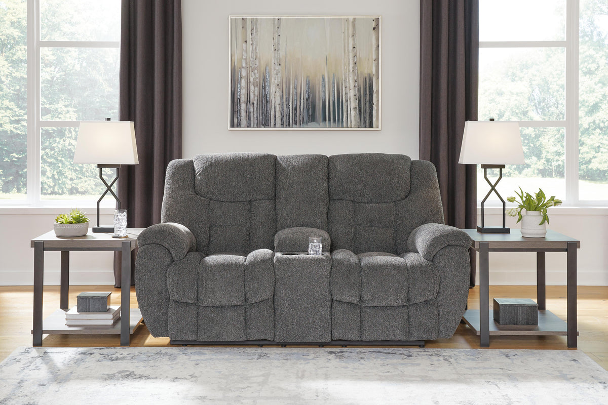 Foreside Reclining Loveseat with Console (38104-SI) - Image 17