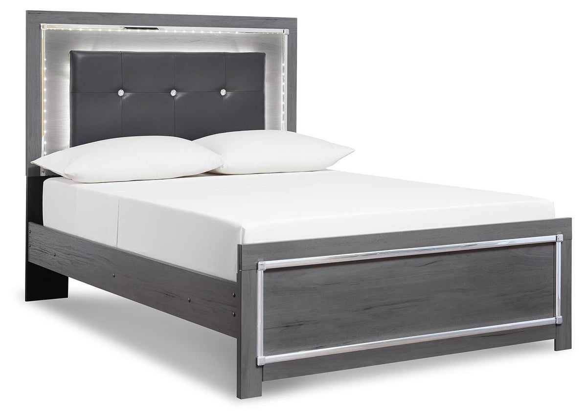 Lodanna Panel Bed, Dresser, Mirror, Chest and Nightstand - Gray  (B214-SI) - Image 4