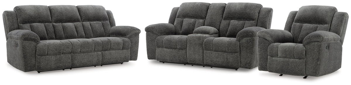 Frohn Reclining Sofa, Loveseat and Recliner (37406-SI)