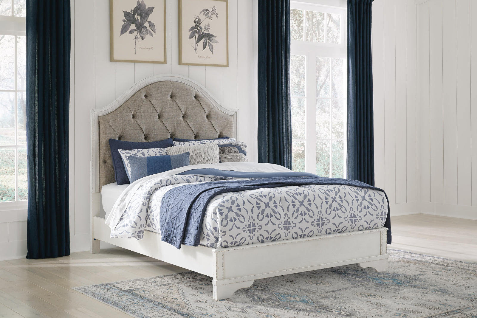 Blendon Upholstered Panel Bed - Rustic Brown  (B747-SI) - Image 5