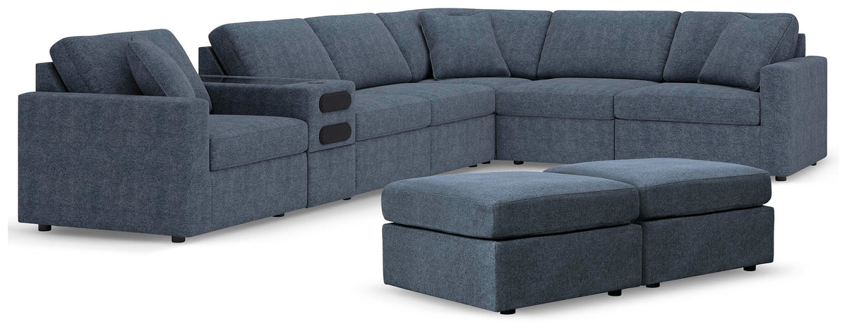 Modmax 6-Piece Sectional and 2 Ottomans (92121-SI)