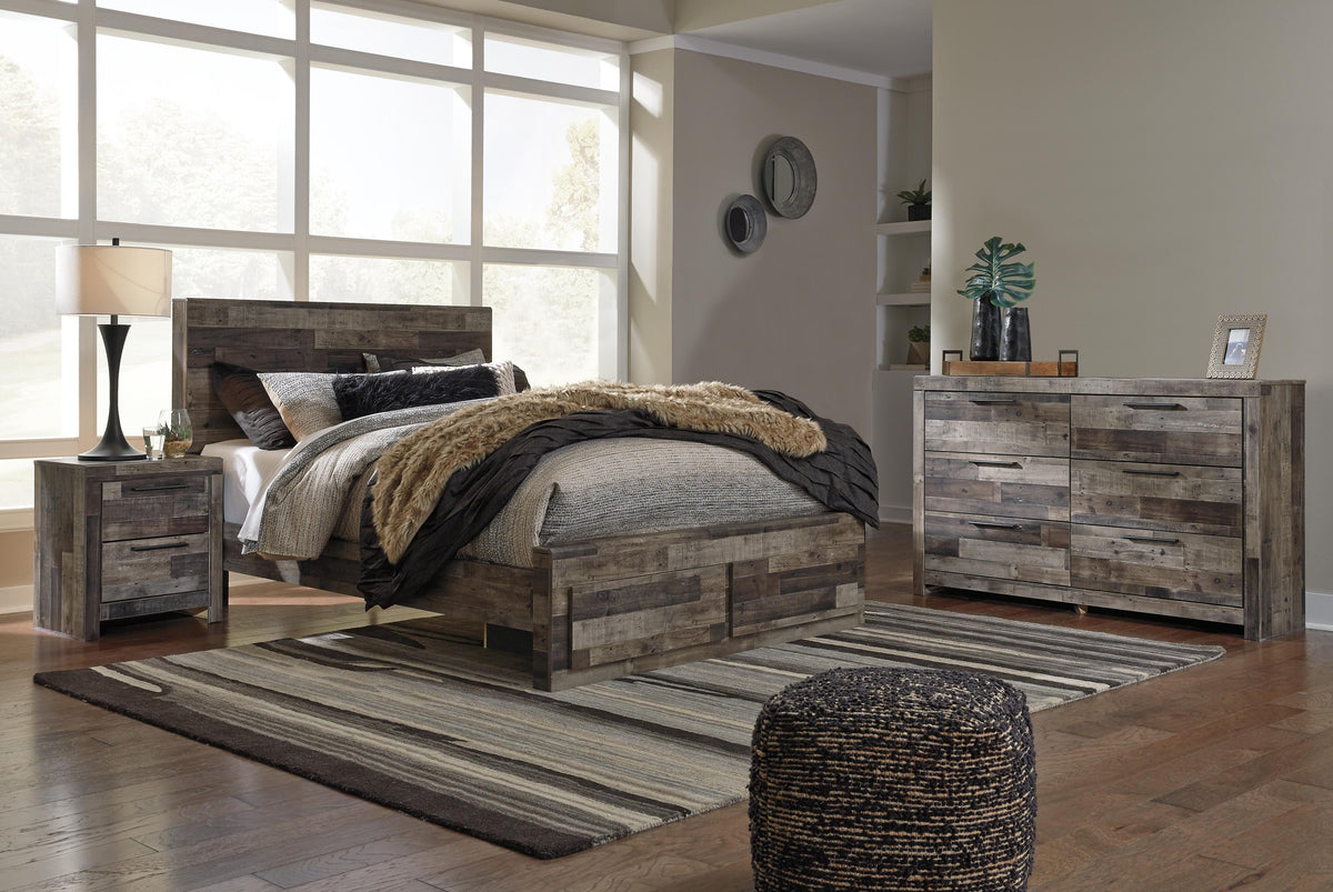 Derekson Panel Storage Bed, Dresser and Nightstand - Multi Gray  (B200-SI) - Image 2