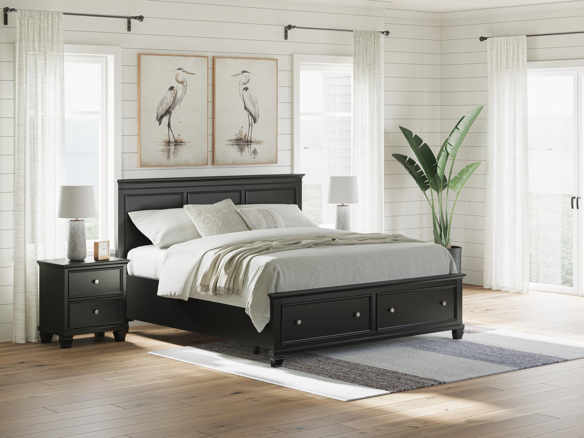 Lanolee Panel Storage Bed - Black  (B687-SI) - Image 9