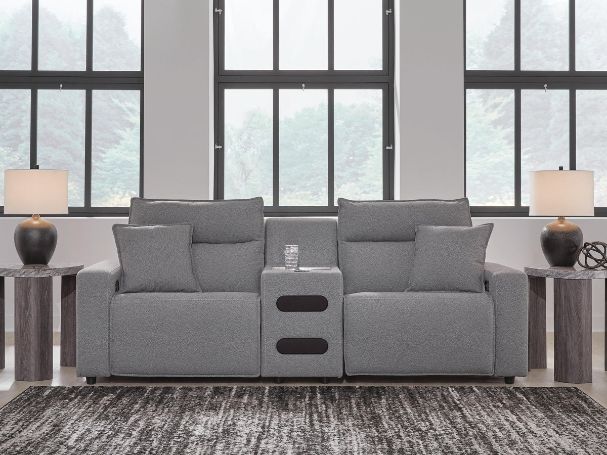 Modmax II 3-Piece Power Reclining Sectional with Audio Console (65906-SI) - Image 2