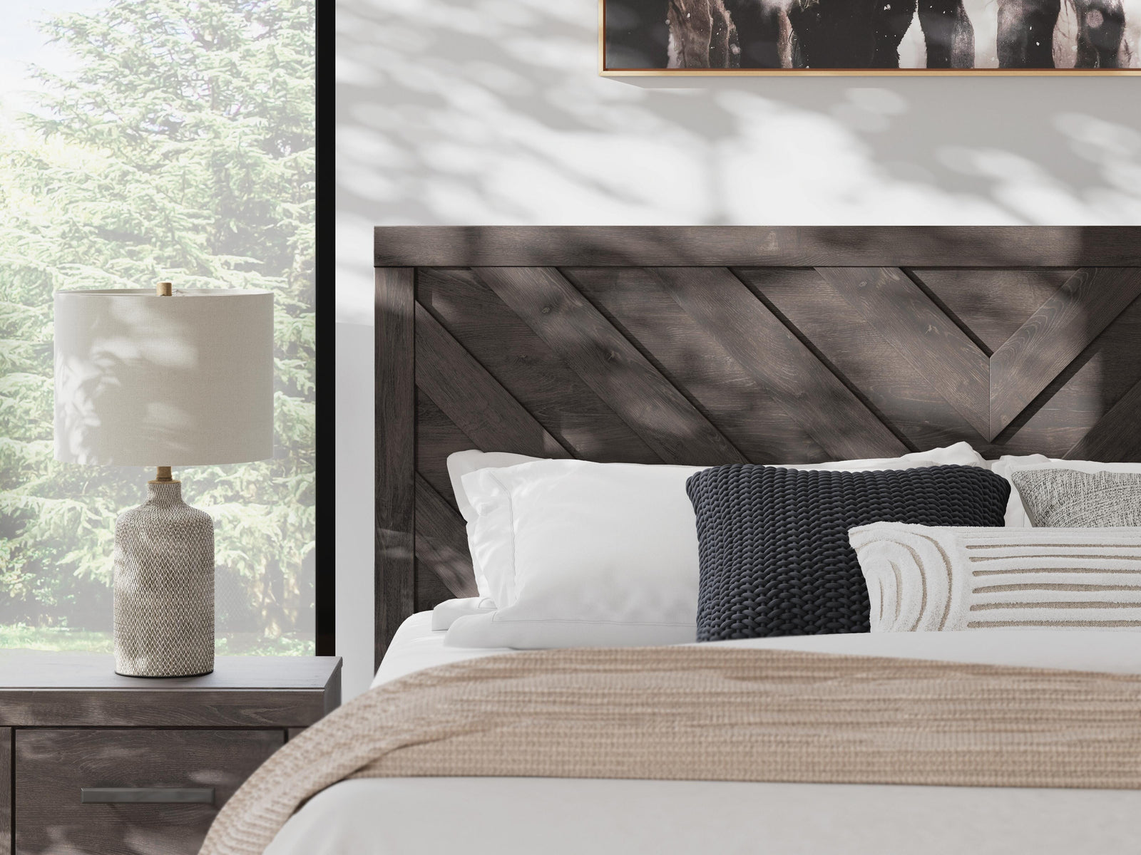 Prendonea Panel Bed, Dresser, Mirror and Nightstand (B3789-SI) - Image 22
