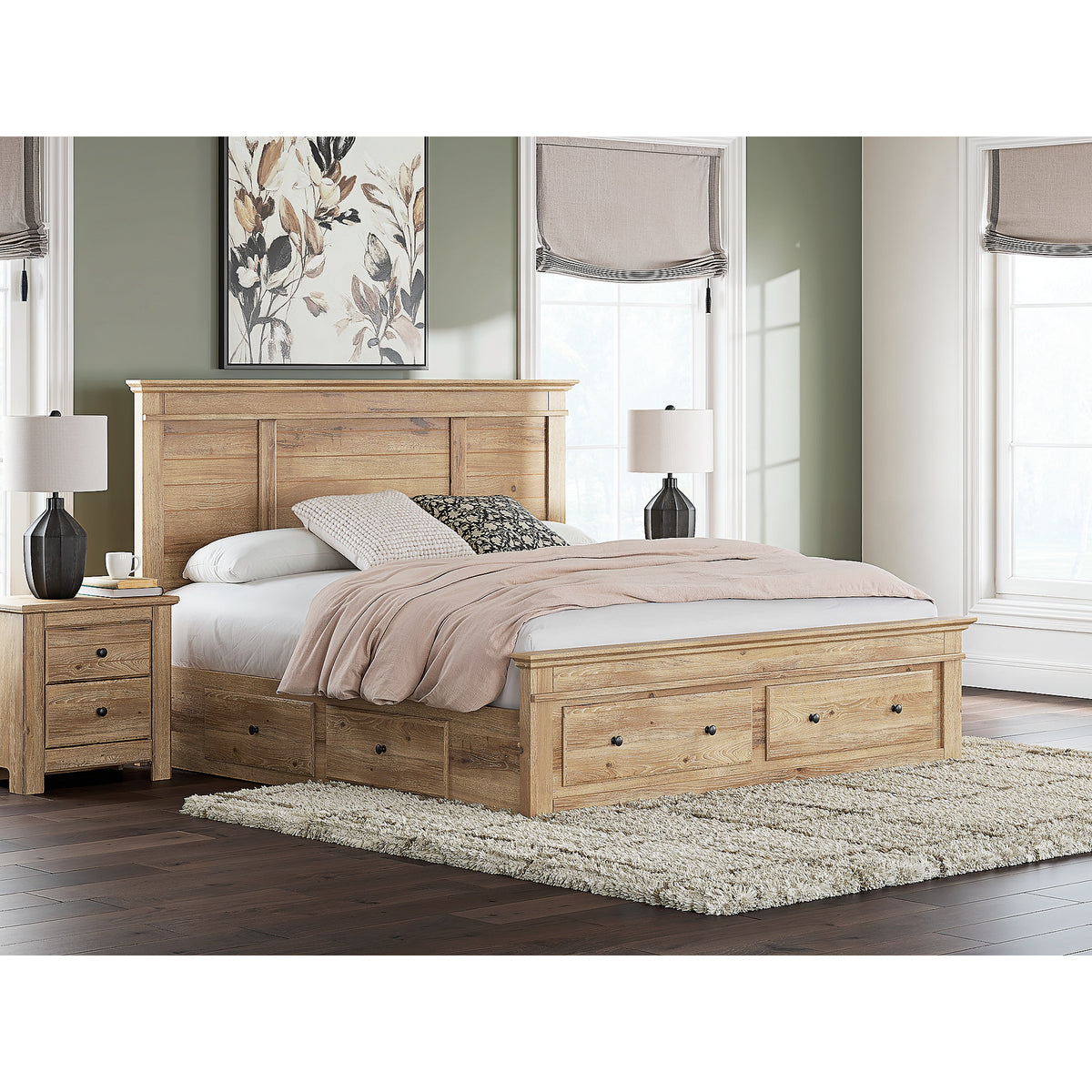 Makidern King Panel Storage Bed (PCB1170-SI) - Image 10