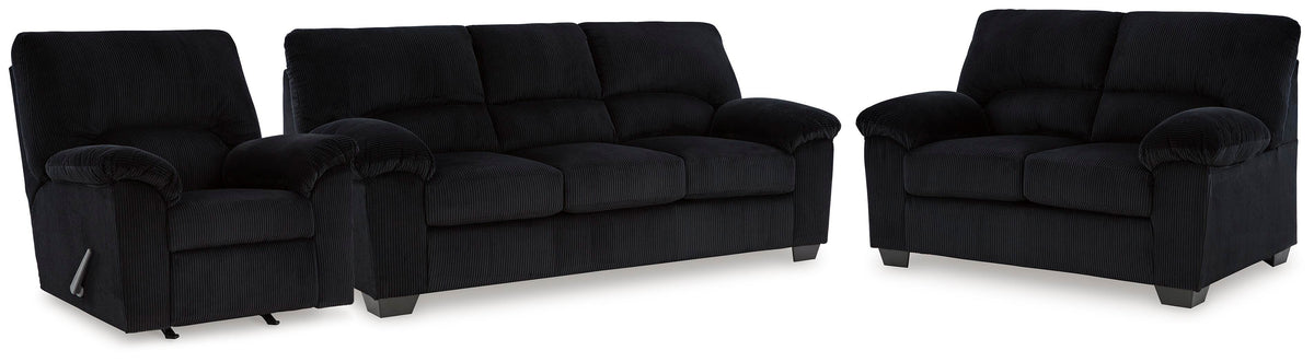 SimpleJoy Sofa, Loveseat and Recliner (24204-SI)