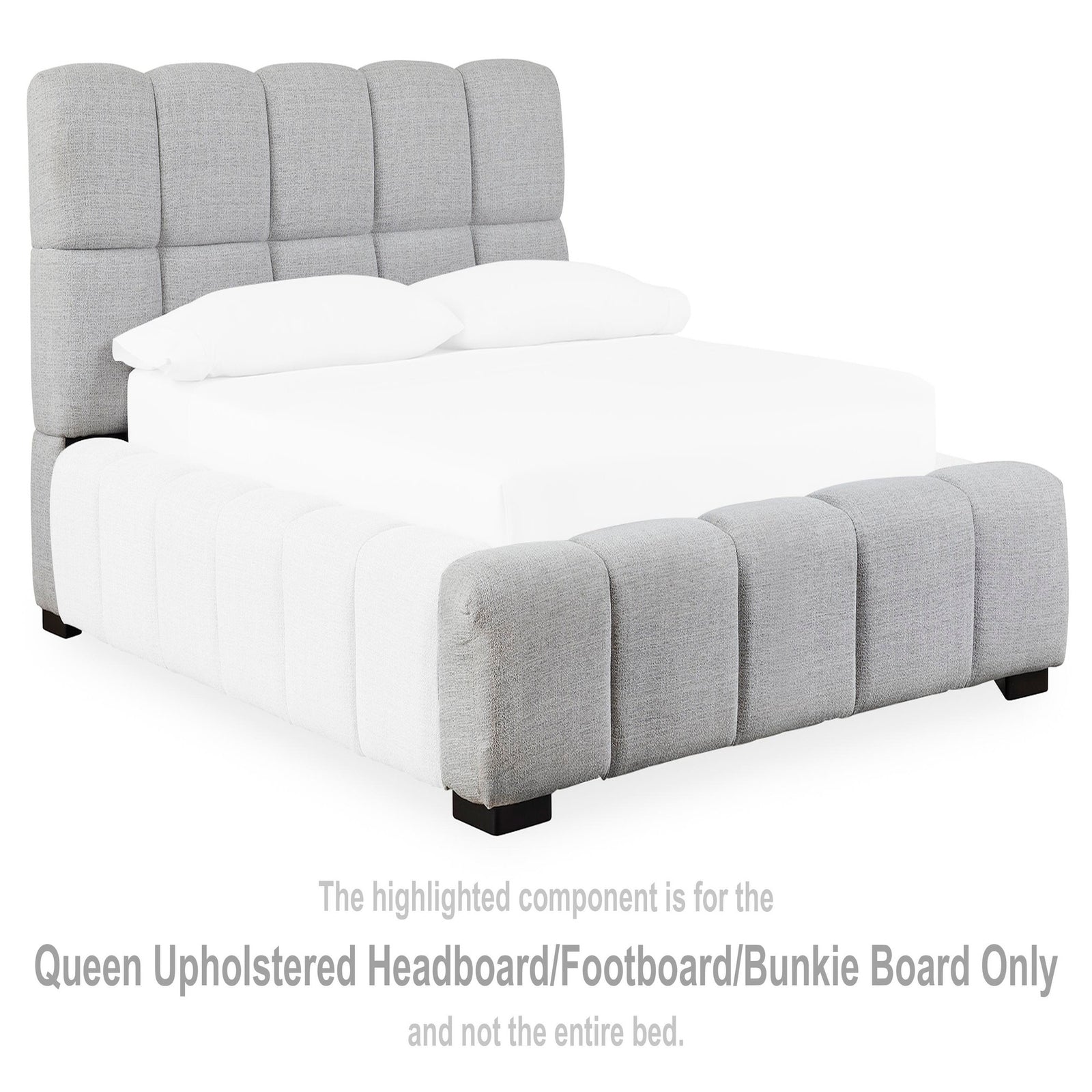 Grendusk King/California King Upholstered Headboard/Footboard/Bunkie Board (PCB584-SI)