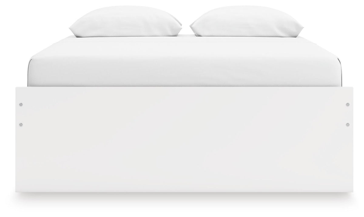 Onita Platform Bed with 1 Side Storage - White  (EB9630-SI) - Image 4
