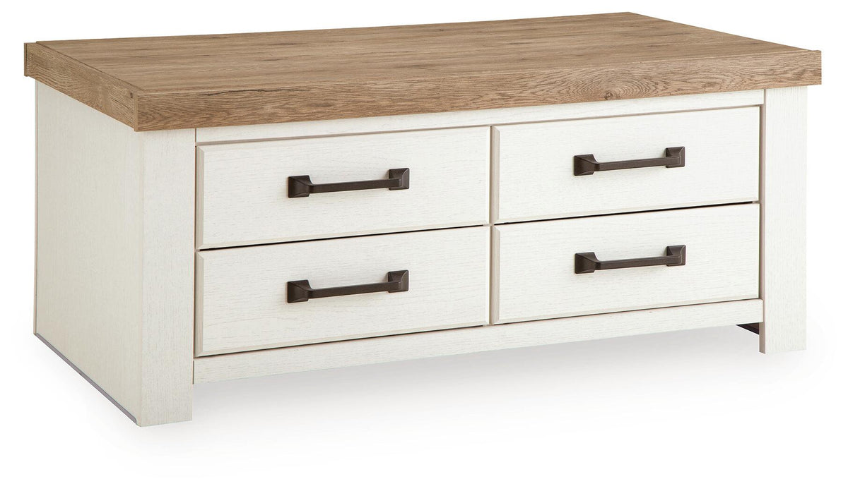 Savonport Coffee Table - White/Brown  (T4615-SI)