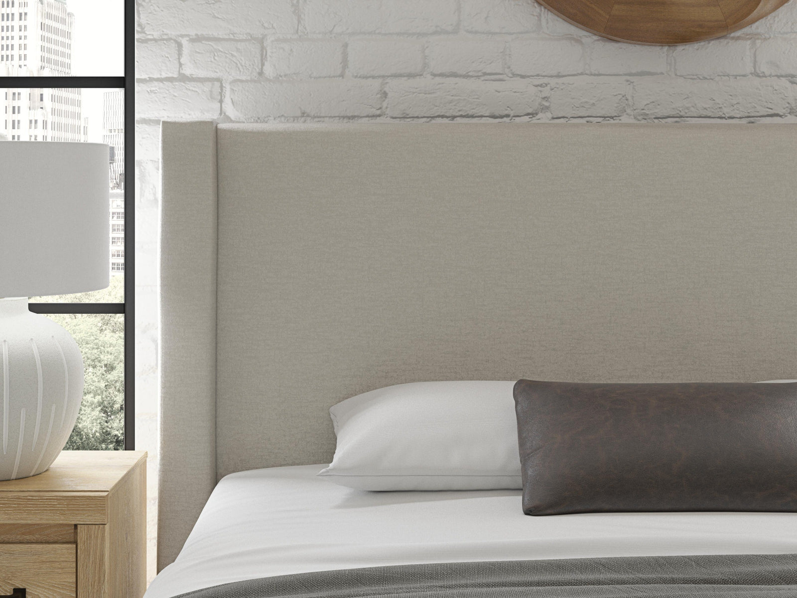 Brozmont Upholstered Storage Bed - Oatmeal  (B1045-SI) - Image 10