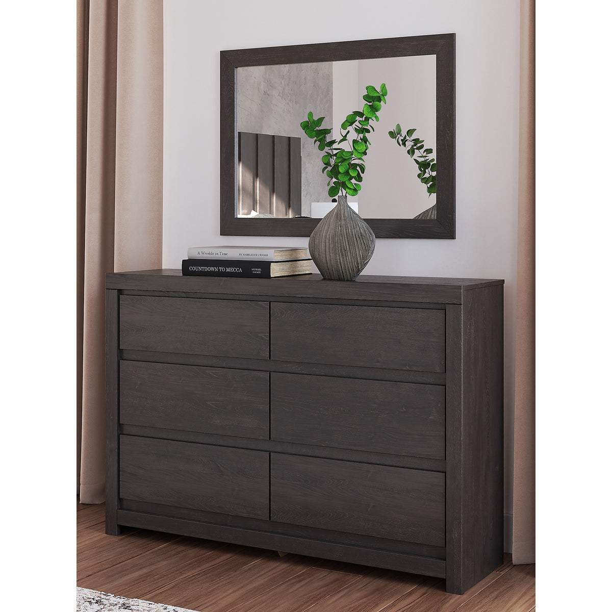 Fraluna Queen Panel Bed, Dresser and Mirror (PCB3370-SI) - Image 15