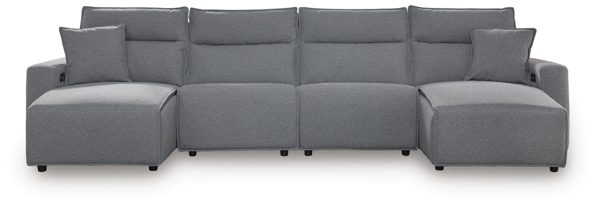 Modmax II 4-Piece Reclining Sectional with Double Chaise (65906-SI)