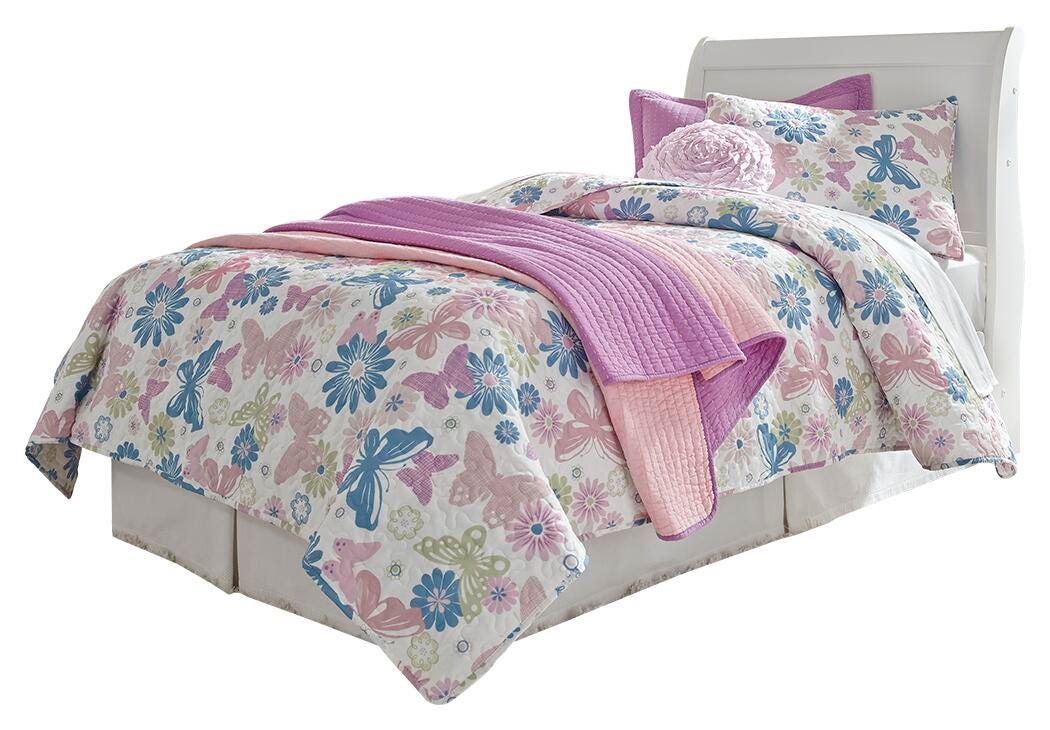 Anarasia Sleigh Headboard (Youth) - White  (B129-SI) - Image 3