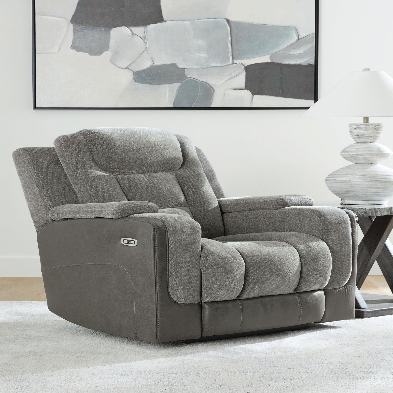 Mixed Motion Power Reclining Loveseat with Console (PC83505-SI) - Image 15