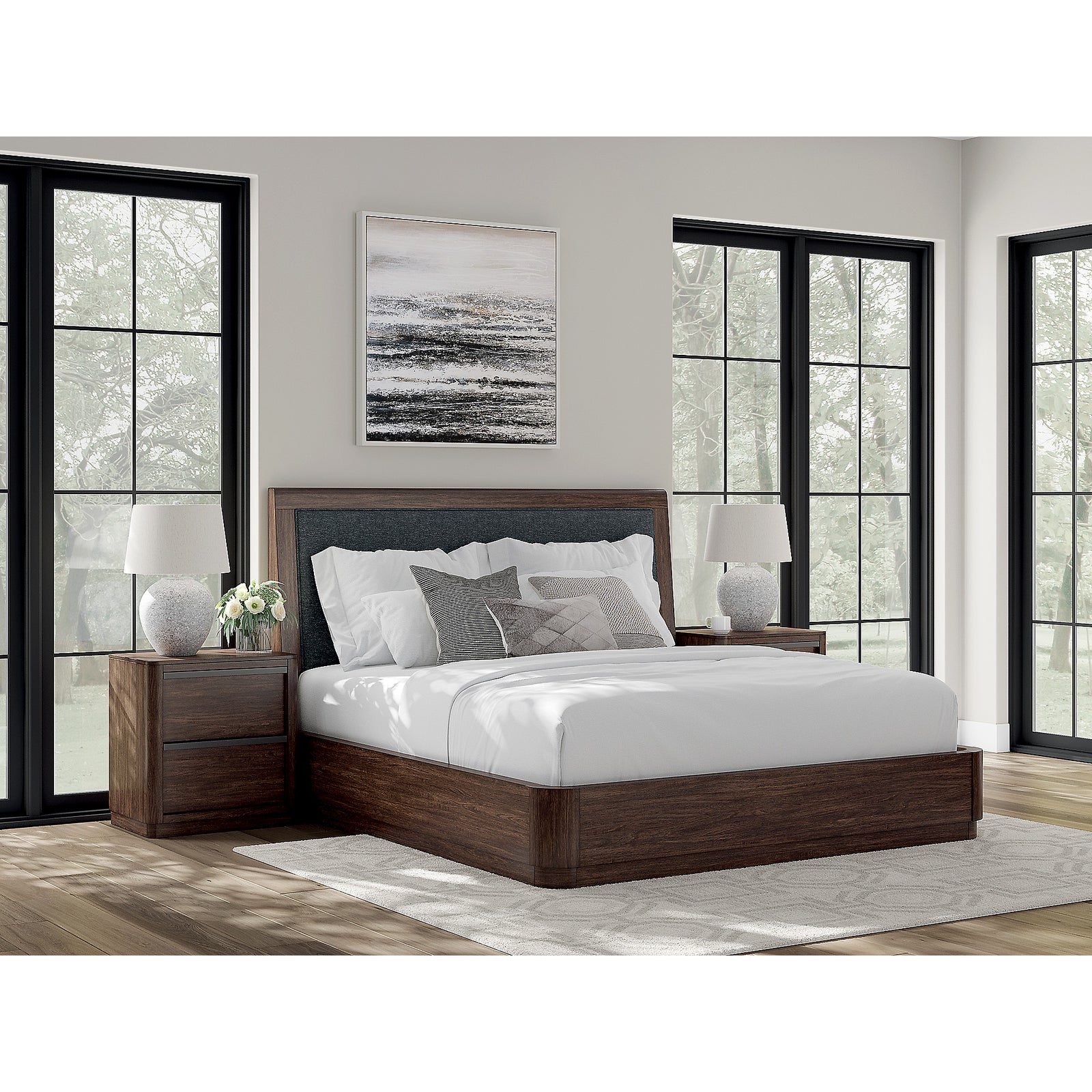 Dilenno King Upholstered Panel Bed (PCB857-SI) - Image 4