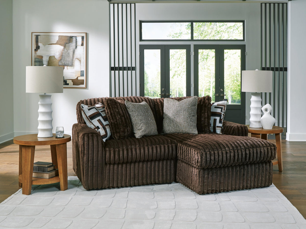 Midnight-Madness 2-Piece Sectional with Chaise (98104-SI) - Image 2