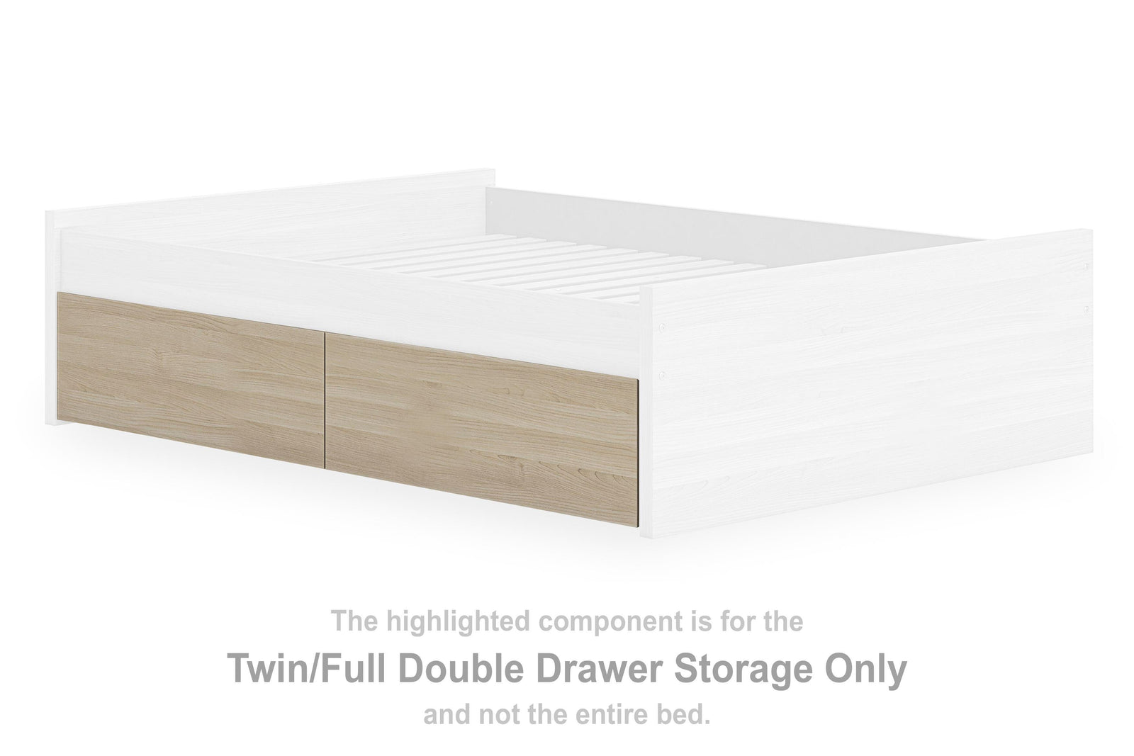 Onita Double Drawer Storage - Natural  (EB9632-SI) - Image 2