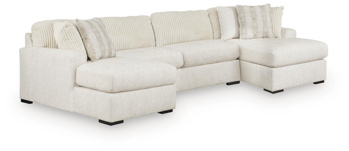 Chessington 3-Piece Sectional with Double Chaise (61904-SI)