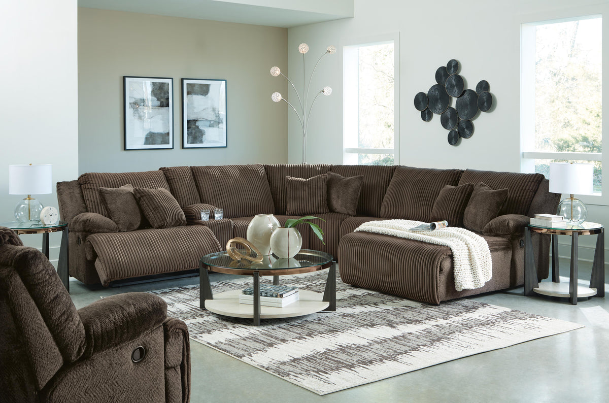 Top Tier 4-Piece Reclining Sectional with Chaise (92705-SI)