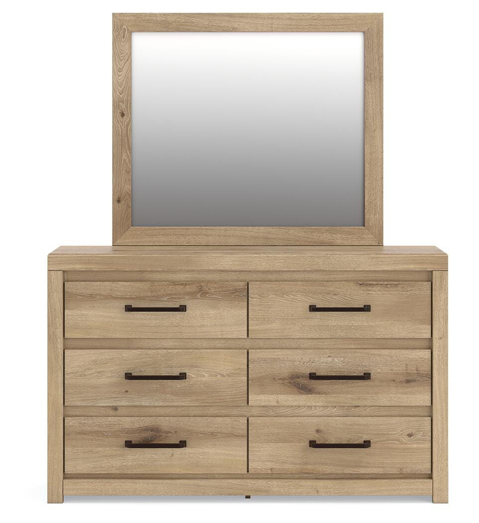 Brozmont Panel Bed, Dresser and Mirror (B1045-SI) - Image 2