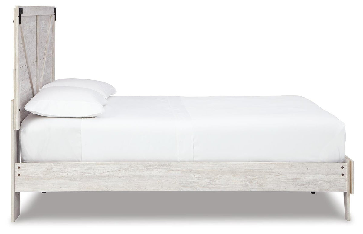 Shawburn Crossbuck Panel Platform Bed - White/Dark Charcoal Gray  (EB4121-SI) - Image 4