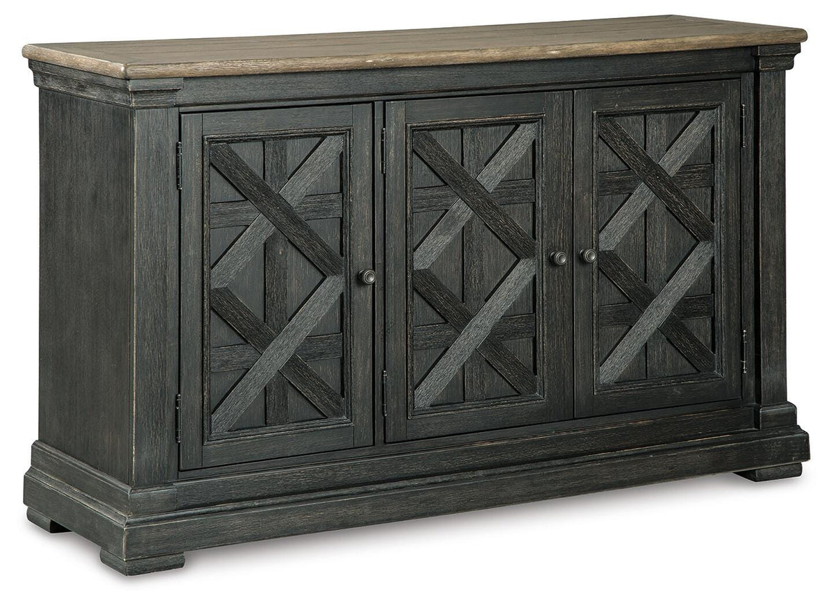 Tyler Creek Counter Height Dining Table and 4 Barstools with Server (D736-SI) - Image 9