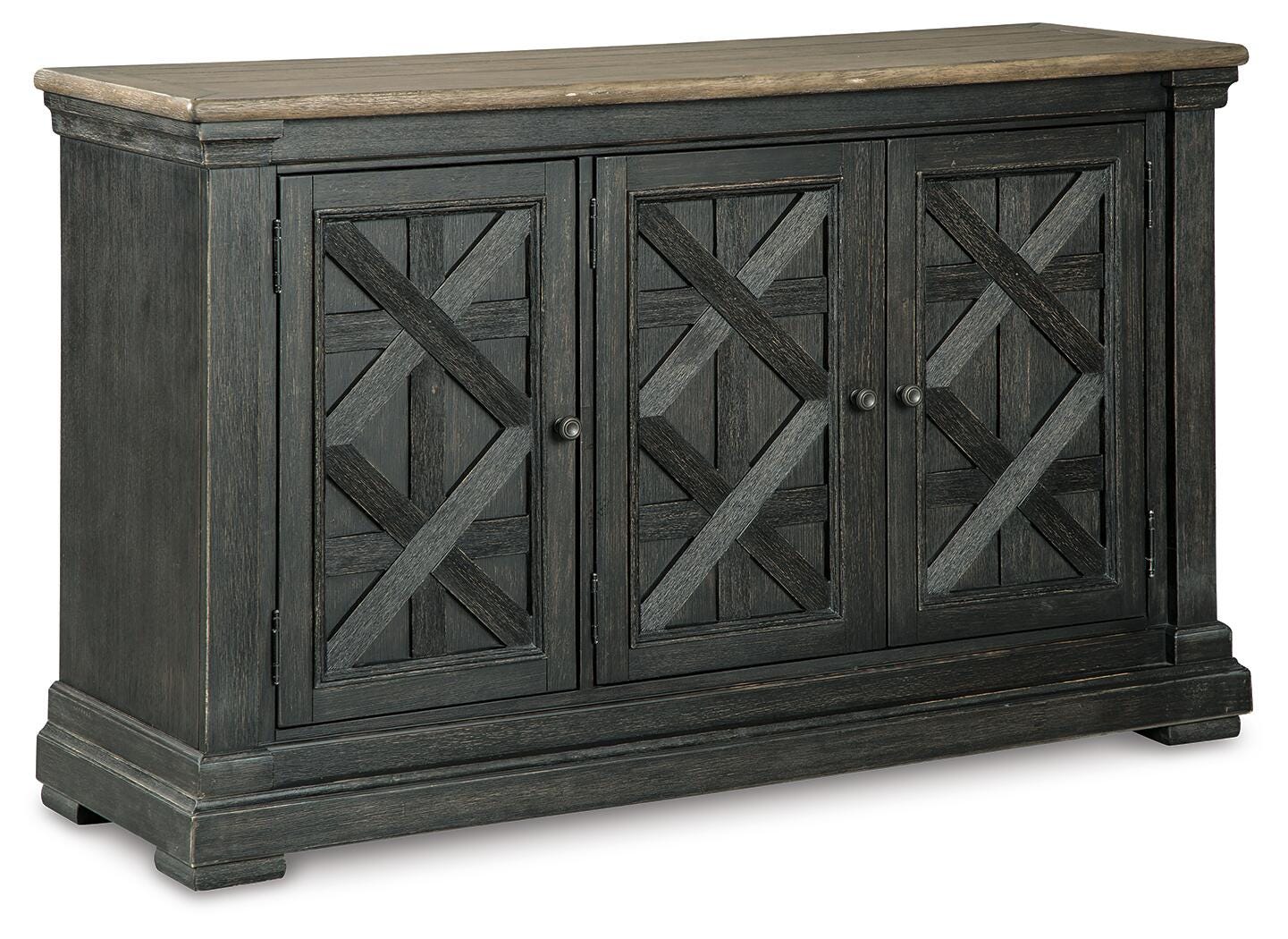 Tyler Creek Counter Height Dining Table and 4 Barstools with Server (D736-SI) - Image 9