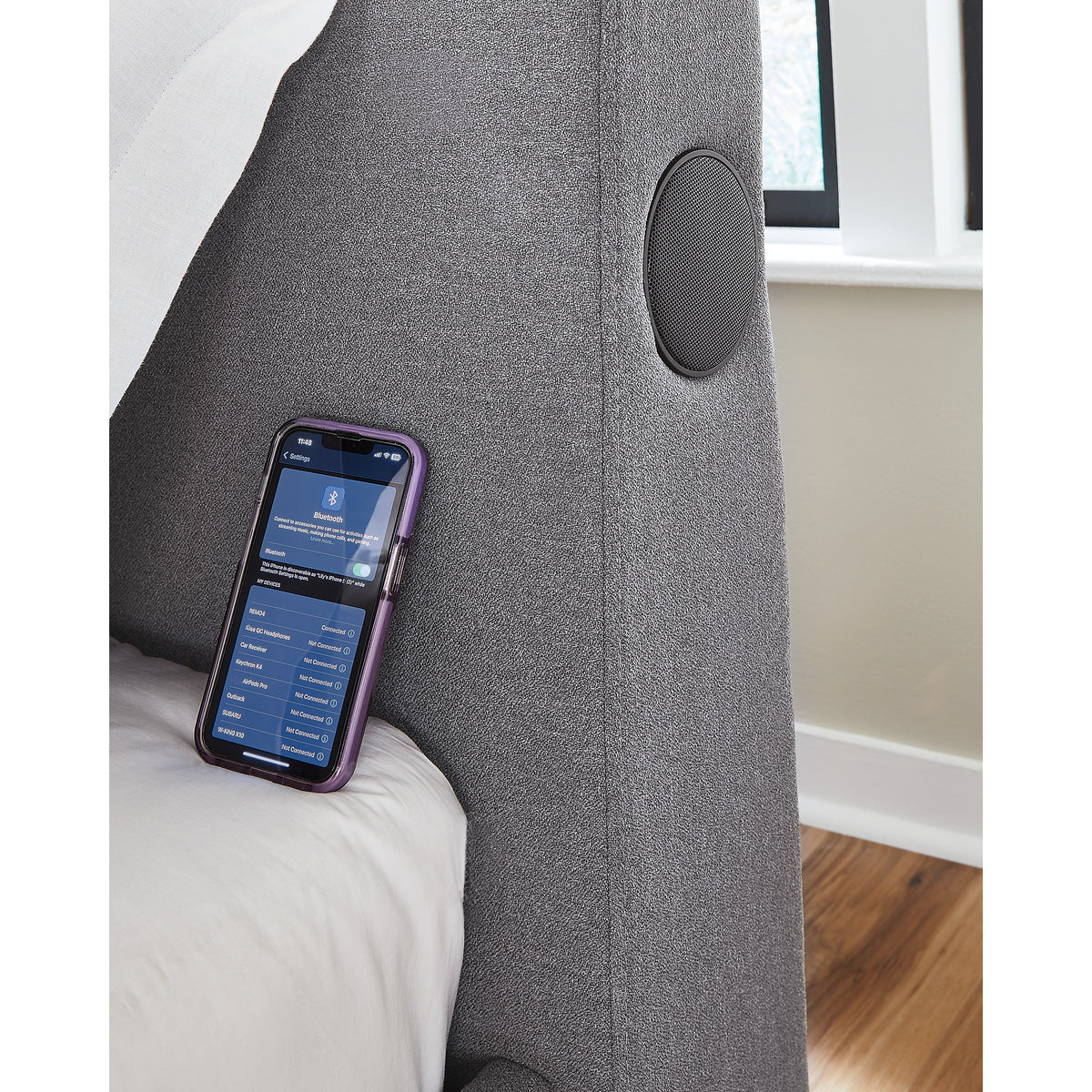 Verishaw Twin Upholstered Bed (PCB2721-SI) - Image 11