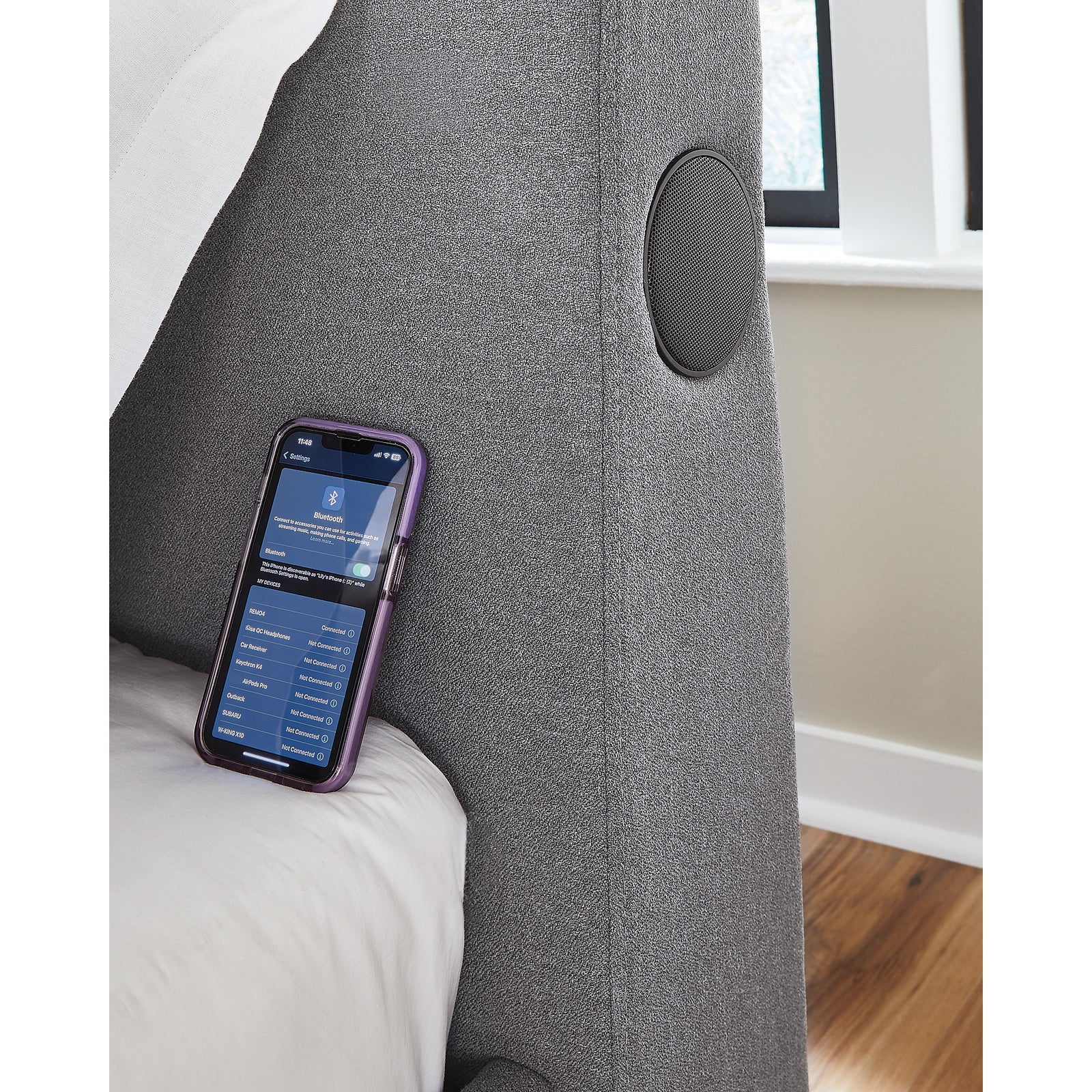 Verishaw Twin Upholstered Bed (PCB2721-SI) - Image 11