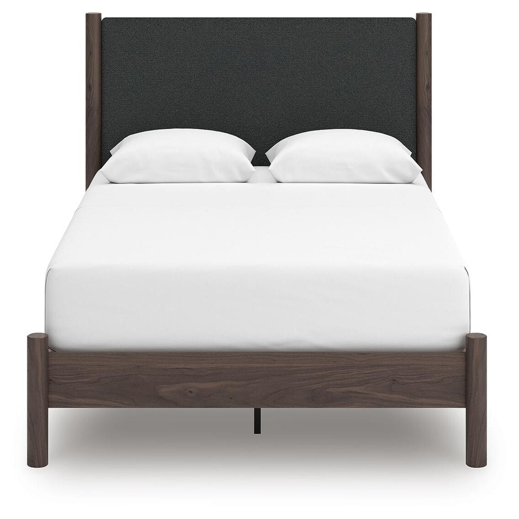 Pamytta Queen Upholstered Platform Bed, Dresser and Mirror (PCB2614-SI) - Image 9