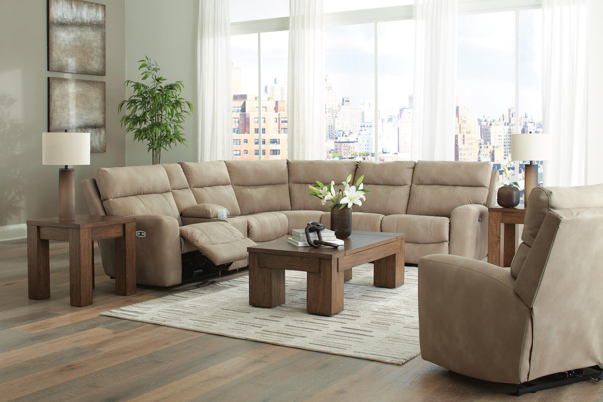 Next-Gen Durapella 6-Piece Power Reclining Sectional (61004-SI)
