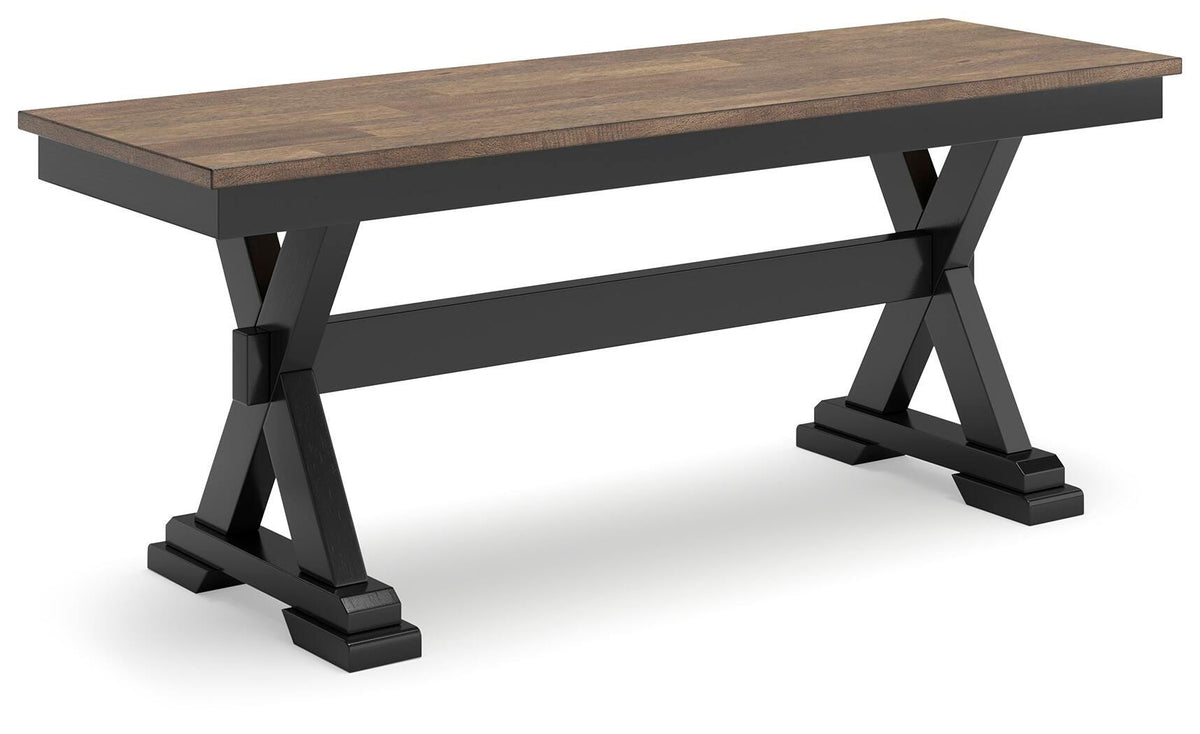 Wildenauer Dining Table, 4 Chairs and Bench (D634-SI) - Image 13
