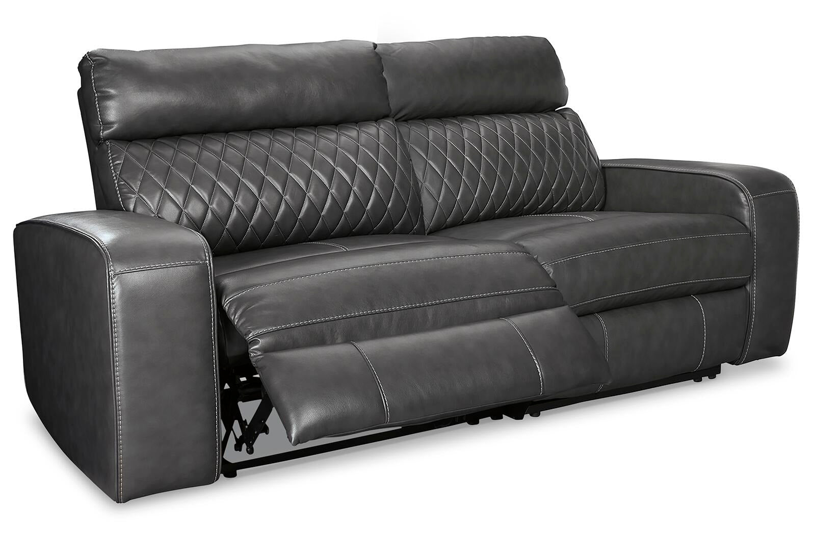Samperstone 2-Piece Power Reclining Sectional Loveseat (55203-SI) - Image 2