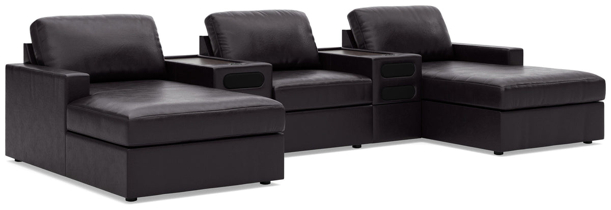 Modmax II 5-Piece Double Chaise Sectional with Audio Consoles (74305-SI)