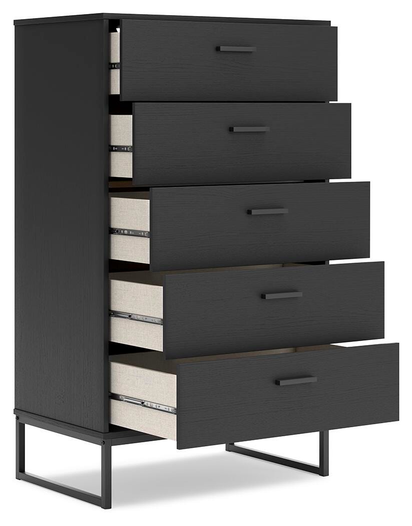 Socalle Chest of Drawers - Black  (EB1865-SI) - Image 4
