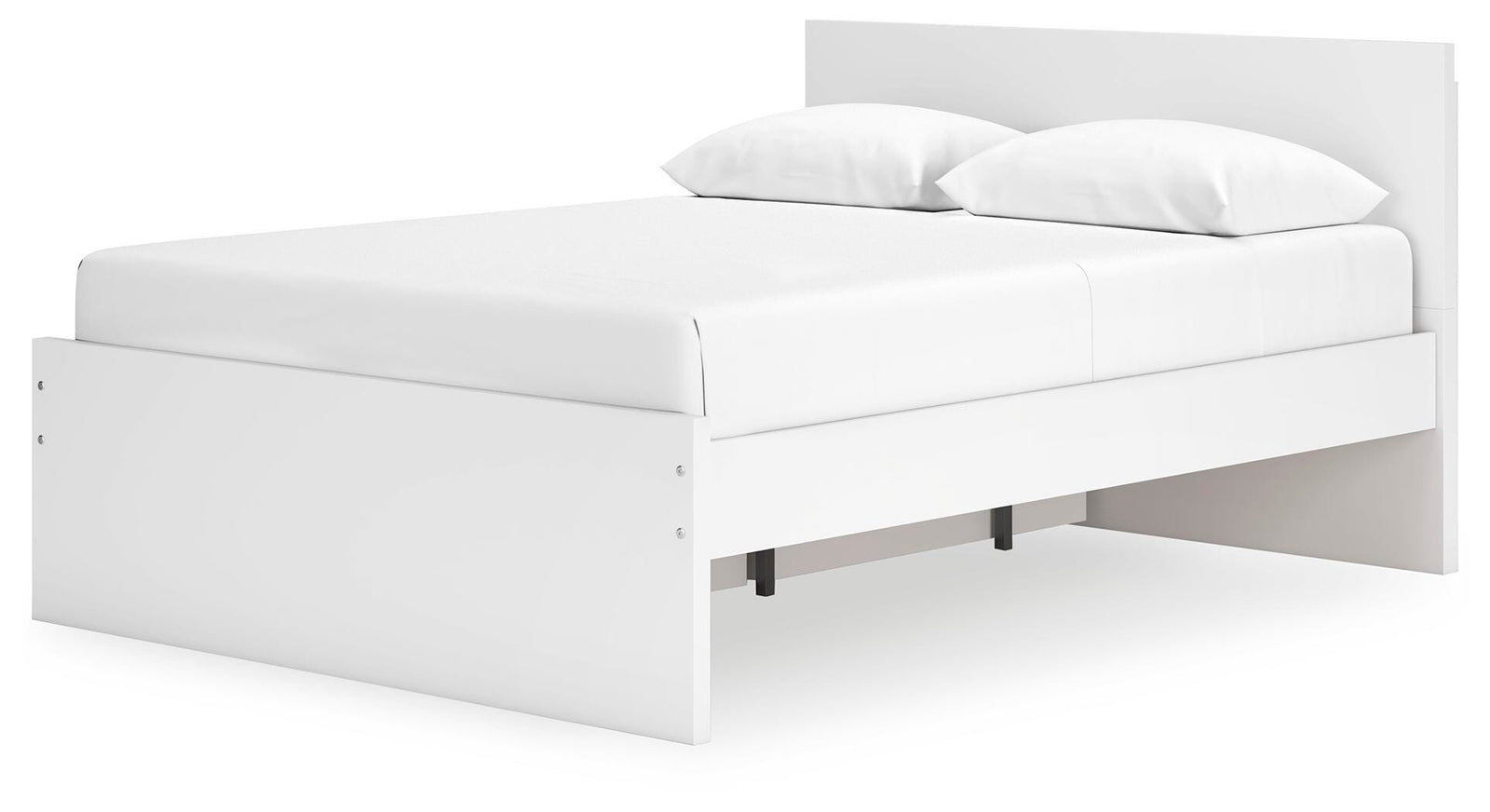 Onita Panel Platform Bed with 1 Side Storage - White  (EB9630-SI) - Image 2