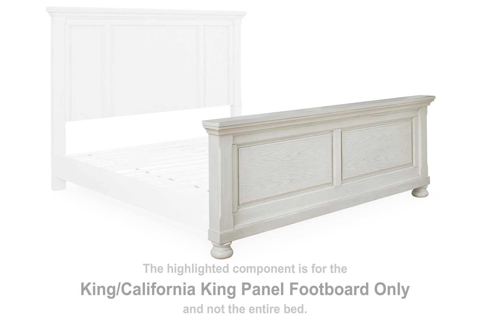 Robbinsdale Panel Footboard - Antique White  (B742-SI)