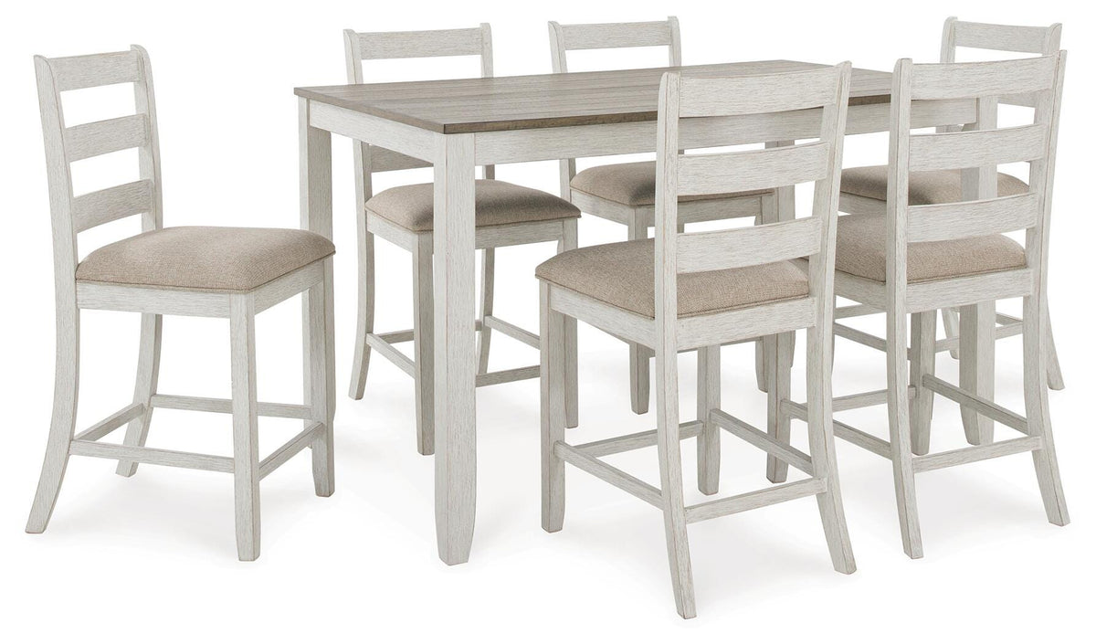 Skempton Counter Height Dining Table and Bar Stools (Set of 7) (D394-SI)