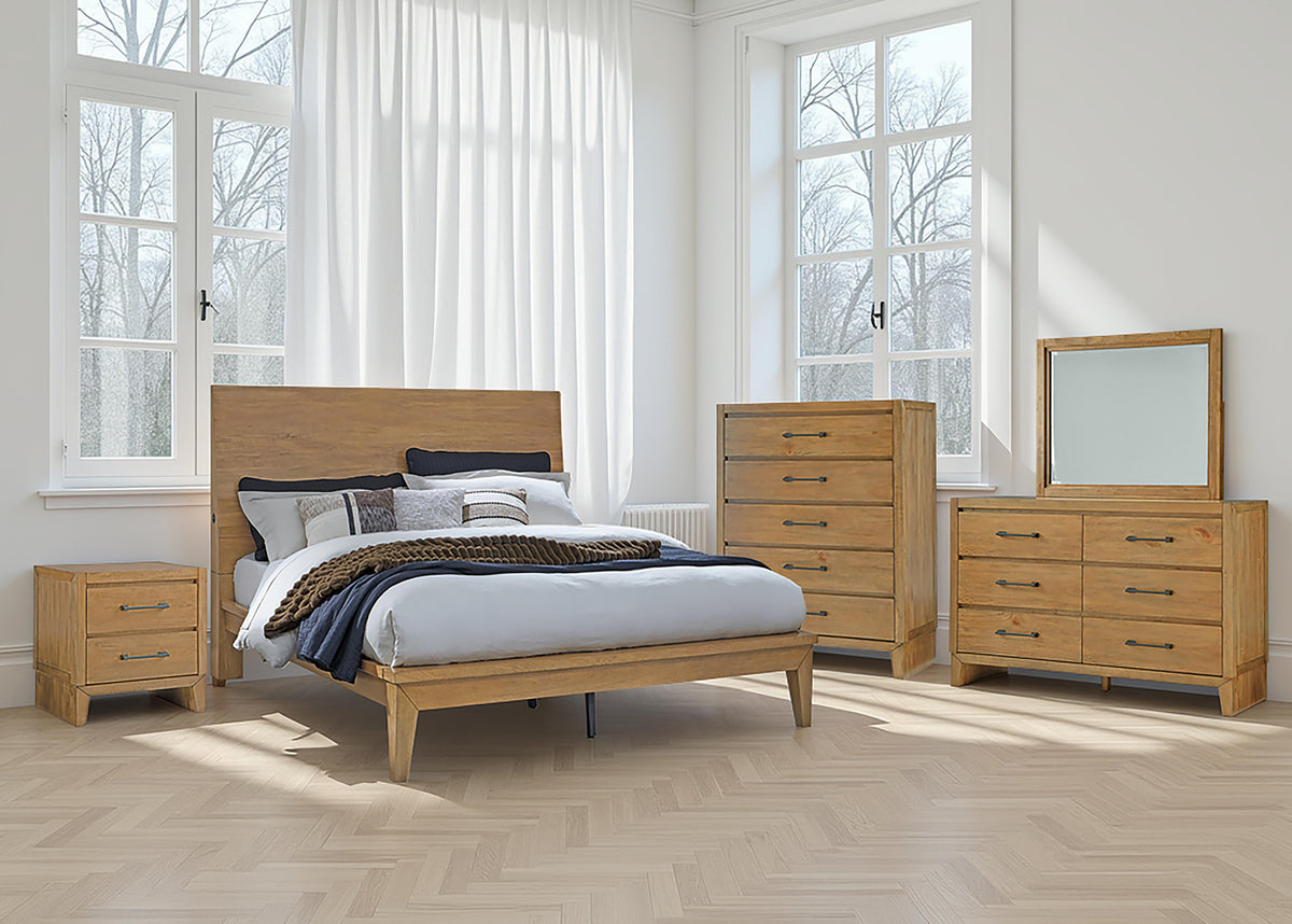 Sherbana Panel Bed - Light Brown  (B833-SI) - Image 6