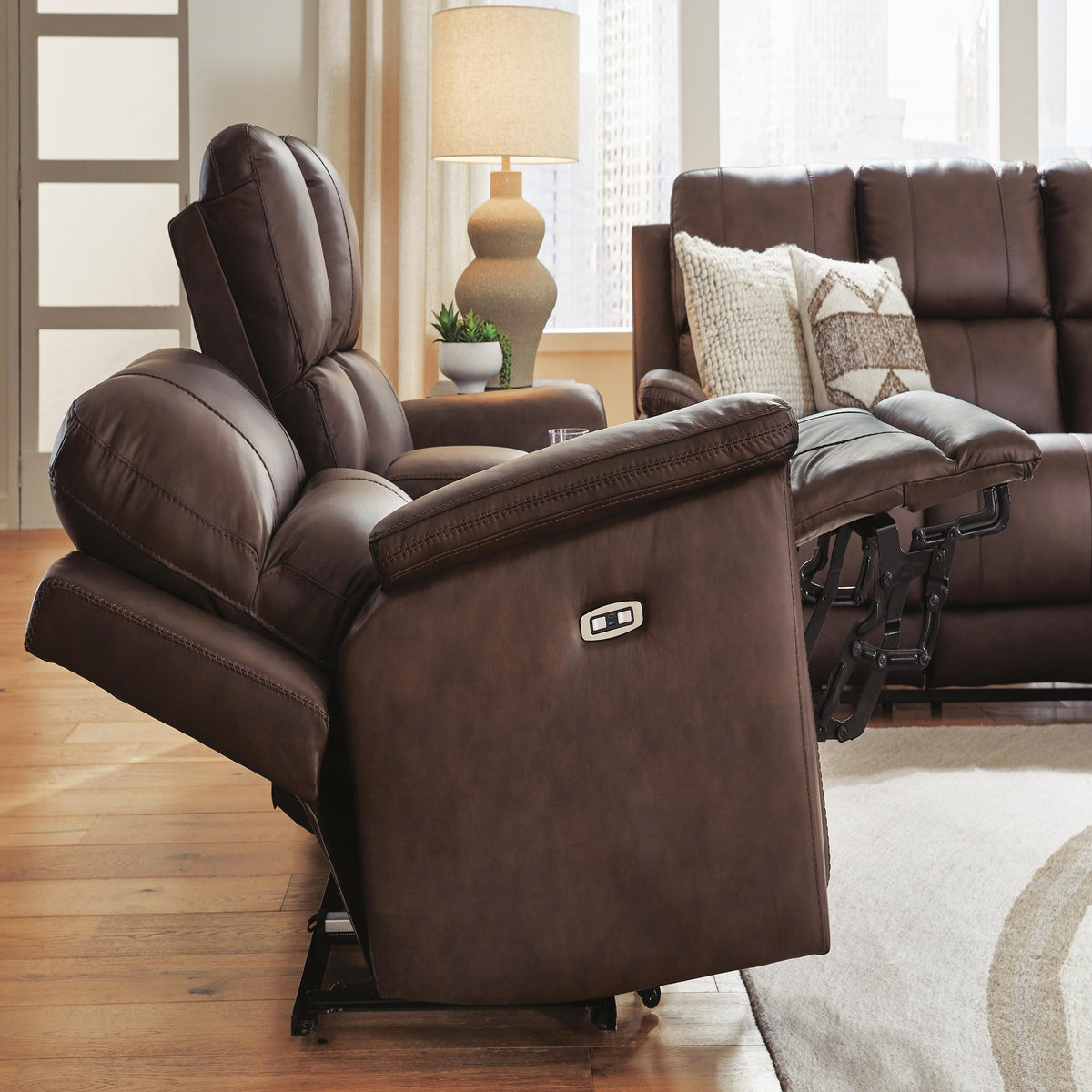 Bleckley Power Reclining Loveseat with Console (PCU12001-SI) - Image 7