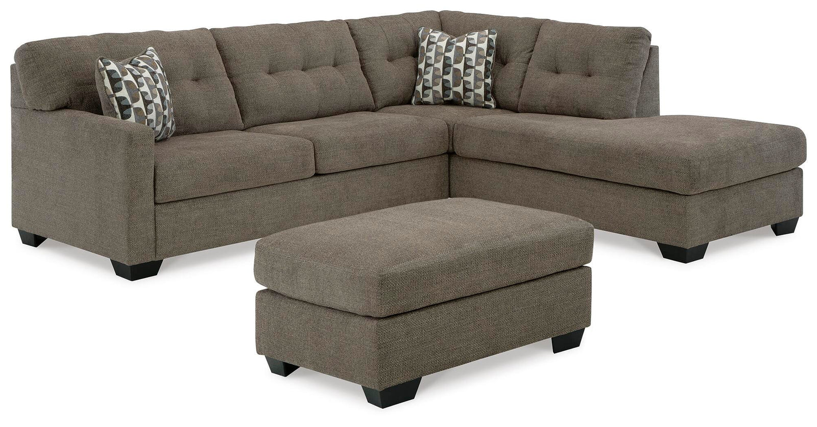 Mahoney 2-Piece Sleeper Sectional and Ottoman (31005-SI)