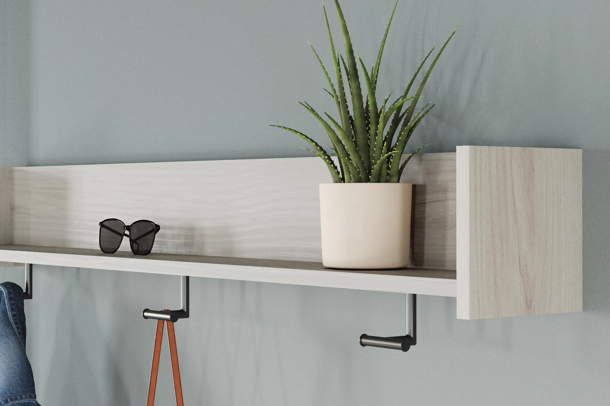 Socalle Wall Mounted Coat Rack with Shelf (EA1864-SI) - Image 5