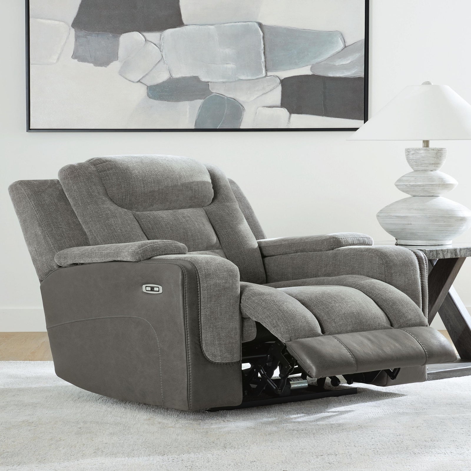 Mixed Motion Power Reclining Loveseat with Console (PC83505-SI) - Image 19