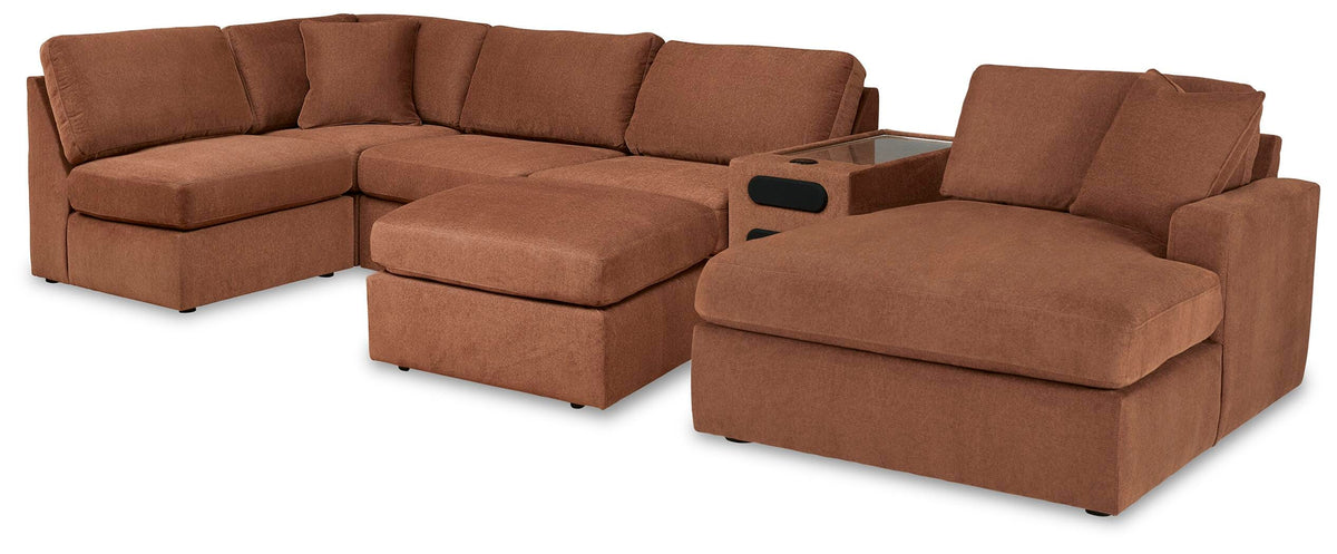 Modmax 6-Piece Sectional with Chaise and Ottoman (92102-SI) - Image 2