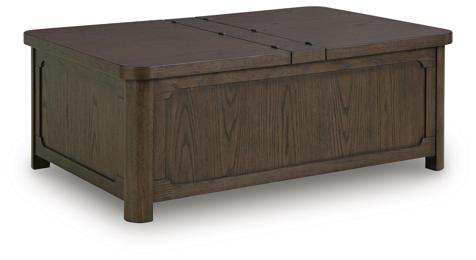 Breckington Coffee Table With Storage - Dark Brown  (T678-SI)