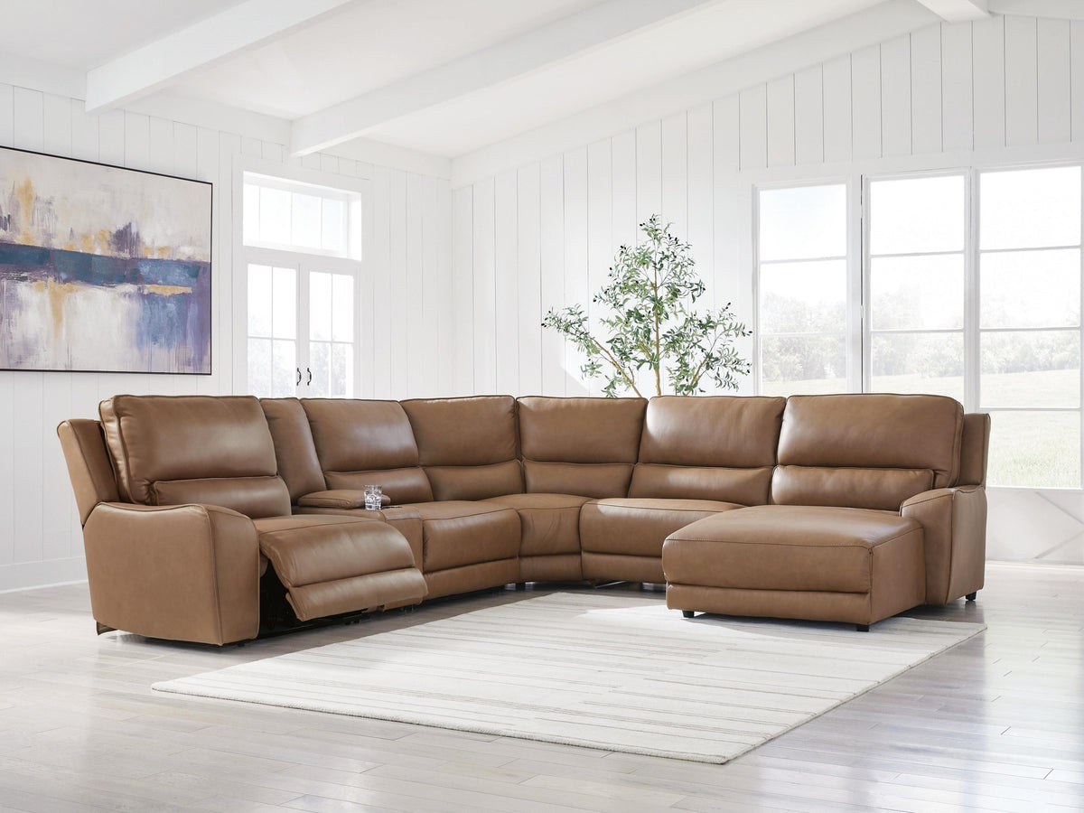 DeepWakes 6-Piece Power Reclining Sectional with Chaise (PCU62606-SI) - Image 4